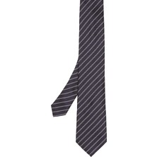 Zegna Lacivert Ipek Kravat