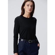  collection siyah uzun kol t-shirt