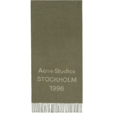Acne Studios Yeşil Kadın Yün Atkı