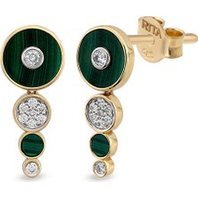 Rita Fine Jewelry Deep Space Pırlanta Taşlı 14 Ayar Altın Kadın Küpe