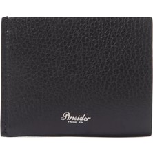 Pineider Siyah Logo Detaylı Deri Kartlık