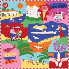 To's With Us Adalar Desenli Pamuklu Kadın Fular ve Bandana