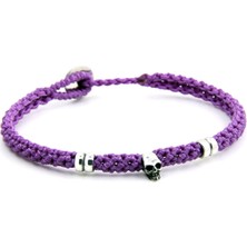 Kayra Khan Skull Double Oo Brd Wax Erkek Gümüş Bileklik