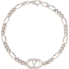 Valentino Garavani Logo Detaylı Erkek Zincir Bileklik