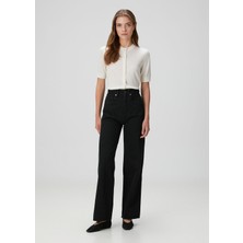 Kiton Siyah Jean Pantolon