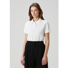 Canada Goose Almira Beyaz Polo T-Shirt