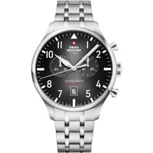 SWISS MILITARY BY CHRONO SM34098.01 Gümüş Rengi Çelik Erkek Kol Saati