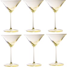 Anna Von Lipa Limon Sarısı 6'lı Kristal Martini Bardağı