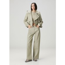 Academia Straight Fit Deri Pantolon