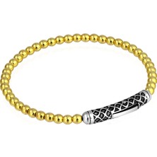 Kayra Khan Gold Erkek Gümüş Bileklik