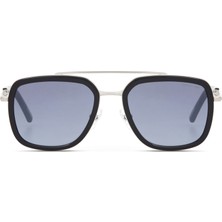 Cerruti 1881 Cr 80027 C3 Geometrik Gümüş - Siyah Metal Erkek Güneş Gözlüğü