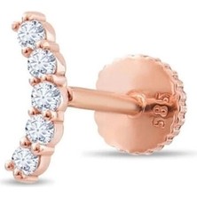 Safir Mücevher Aris Pırlanta 14 Ayar Altın Kadın Piercing-Tragus