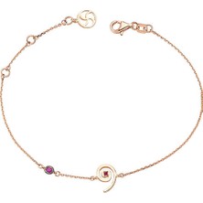 Bee Goddess Elpı Kadın Yakut Charm Altın Bileklik