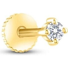 Safir Mücevher Sole 14 Ayar Gold Kadın Pırlanta Piercing