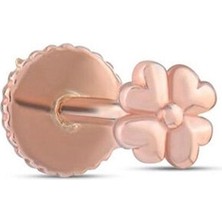 Safir Mücevher Forte Yonca Figürlü 14 Ayar Rose Gold Kadın Piercing