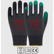 Nacario Mey Ithalat® Beybi PL17 Flex Likralı Ipten Örme Lateks Eldiven No:10