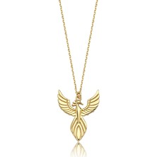 Hamza Yılmaz Jewelry Minimal Anka Kuşu 14 Ayar Altın Kolye