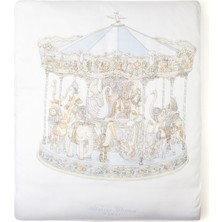 Atelier Choux Mavi Carousel Baskılı Saten Çarşaf