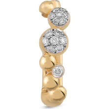 Rita Fine Jewelry Bubble Maxi Ear Cuff Pırlantalı 14 Ayar Altın Kadın Kıkırdak Küpe
