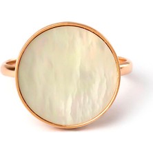 The Anoukis Mother Of Pearl Ring 14 Ayar Kadın Altın Yüzük