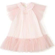 Fendi Pembe Kız Bebek Tül Elbise