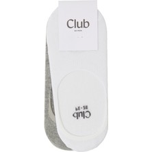  club beyaz gri kadın bambu çorap seti