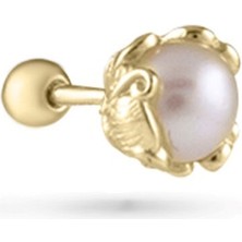 Ecru Atelier Aria Mayorka Inci 925 Ayar Gümüş Kadın Tragus Piercing Küpe
