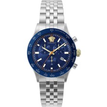 Versace Hellenyium Chrono VRSCVE2U01024 Metalik Gri Çelik Erkek Kol Saati