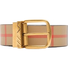 Burberry Buckle Kahverengi Deri Erkek Kemer