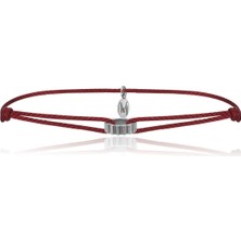 Melie Jewelry Notch 925 Ayar Gümüş Ipli Erkek Bileklik