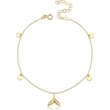 Hamza Yılmaz Jewelry Fin Pul 14 Ayar Altın Kadın Halhal
