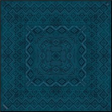 Poanes Etnik Desenli Twill Ipek Kadın Eşarp