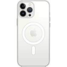 Nacario Mey Ithalat®   iPhone 15 Pro Max Kılıf Magneticsafe Şeffaf Silikon - Şeffaf