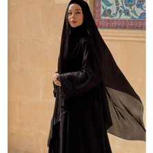 Zeynep Uyanık Hira Ferace Mevlana Model: Dubai Krep Fermuarlı & Kuşaklı