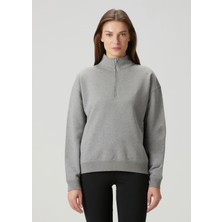 Canada Goose Gri Fermuarlı Sweatshirt
