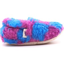 Morgedan Mavi Bordo Unisex Bebek Peluş Patik