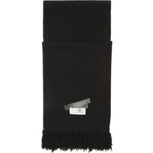 MM6 Maison Margiela Siyah Logolu Erkek Yün Atkı