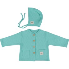 Totzee Mint Yeşili Kapitone Düğmeli Unisex Bebek Basic Ceket