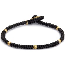 AtolyeWolf Snake Knot Siyah Erkek Gümüş Bileklik