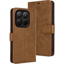 Nacario Mey Ithalat®   Mi 15T Trend S Plus Kapaklı Kılıf - Taba