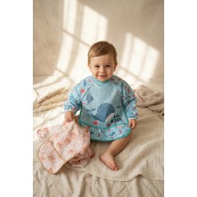 Gees Global Tinyjoy Su Geçirmez Uzun Kollu Mama Önlüğü Seti 6-24 Ay - 2'li Paket Ayıcık ve Balina Desenli