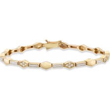 Rita Fine Jewelry Geometrik 14 Ayar Kadın Altın Bilezik