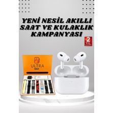 Hsc Bilişim 7 Kordonlu Akıllı Saat ve Yeni Nesil Kulaklık Dokunmatik Ekran Android ve Ios Uyumlu
