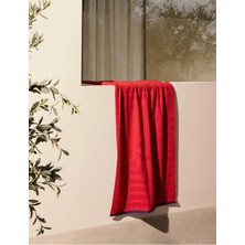 Ege Cotton %100 Pamuk Plaj Havlusu - Kırmızı 70 x 150 cm Hızlı Kuruma