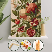 Palmiye Hobi Sanat Sayılarla Boyama 40X50 cm Tuval Seti Fırça Boya Dahil Çıtaya Gerili - Nar