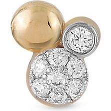 Rita Fine Jewelry Bubble Trio Pırlantalı Altın Piercing