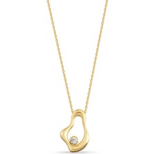 Orena Jewelry Harmony Pırlanta Taşlı 14 Ayar Altın Kadın Kolye