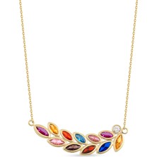 Orena Jewelry Bunch Pırlanta Taşlı 14 Ayar Altın Kadın Kolye