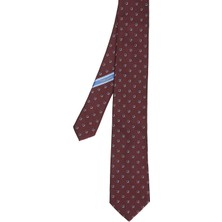 Ferragamo Bordo Logo Desenli Ipek Kravat