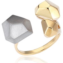 Orena Jewelry Crystal 14 Ayar Altın Kaplama Gümüş Kadın Yüzük